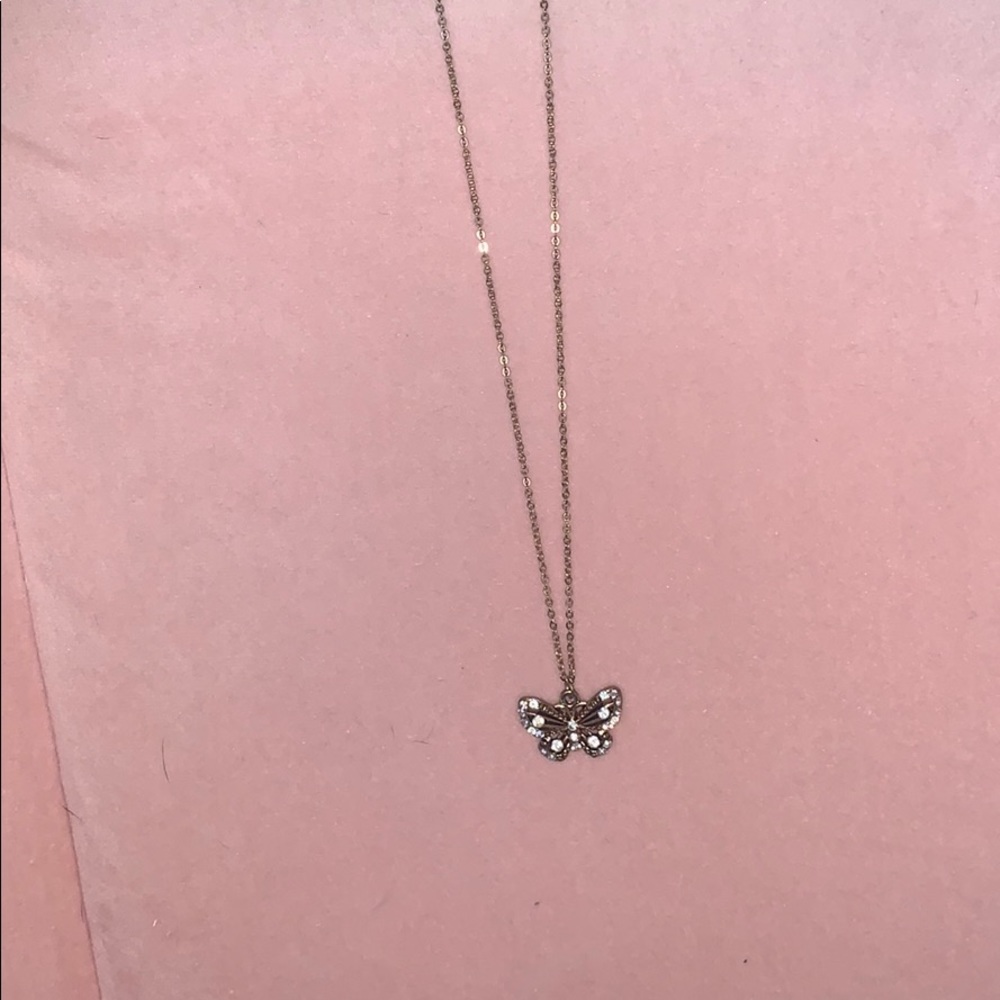 crystal butterfly necklace
